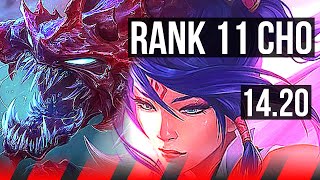 CHO'GATH vs FIORA (TOP) | Rank 11 Cho | NA Master | 14.20