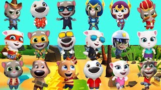 Talking Tom Gold Run All 36 Characters vs Raccoon 2017 Angela Hank Ginger Ben New World Map Hawaii