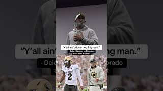 Deion Sanders kept it REAL with Colorado! #shorts