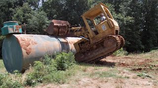 Moving old large fuel tanks