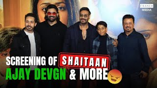 Shaitaan Movie Screening | Ajay Devgn | R Madhavan | Kartik Aaryan & other Celebs | Cranch Media