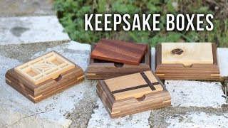 Making Small Keepsake Boxes with Various Lid Designs