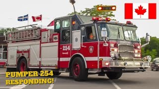 Kirkland | Montréal Fire Service (SIM) Pumper 254 Responds to Fire Alarm Call at Seniors' Residence