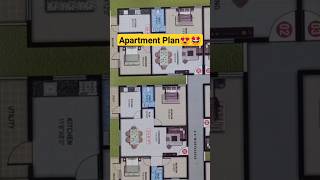 Apartment Plan😍 #architecture #shorts #youtubeshorts #viral @AliAnaskhann2.0 @rolijivermafullmasti266