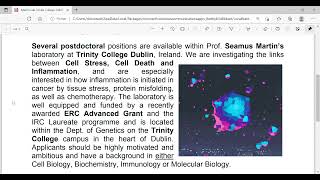 Martin Lab Trinity College Dublin Post doc positions 2022