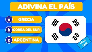 Adivina el país por la bandera (NIVEL FÁCIL)🚩😎| Reto de 60 países (con opciones)