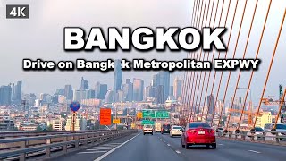 【🇹🇭 4K】Evening Drive on Bangkok Metropolitan Expressway, Thailand 2022