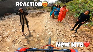 Finally New MTB ki first trail ride and crazy reaction😍 | CAYA BIKES| MTB vlog