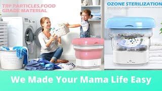 Smart Portable Washing Machine Ultrasonic Ozone sterilization Mini Folding Washing Machine