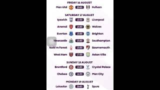 2024/25 Premier League Opening Matches