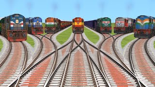 7 Express Railgadi Crossing On Back to Back Running At Curved Railroad Track TRAIN SIMULATOR GAME