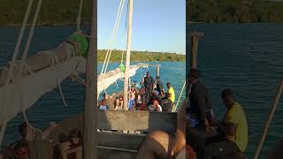 Dancing on our evening sail in Northern Zanzibar