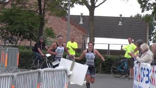 Aankomst BK 1/4 duatlon Kortrijk - dames ETZ