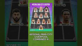 ARSENAL MAN-CITY LIVERPOOL COMBINED XI#shorts #football