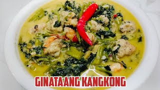 Ginataang Kangkong / Water Spenatch with coconut milk