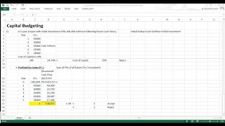 Capital Budgeting - Profitability Index (P.I.)