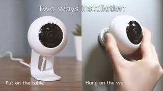 How to install Winees M2 Pro 2K indoor security camera