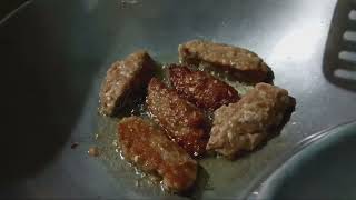 Frying Homemade Skinless Longganisa ASMR