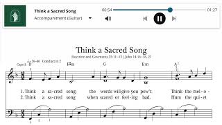 1006 Think a Sacred Song | Fingerstyle Guitar Accompaniment | SATB Sheet Music with Guitar Chords |