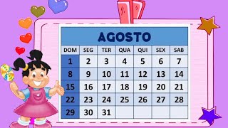 Calendário mês Agosto 2021 PARA EDITAR