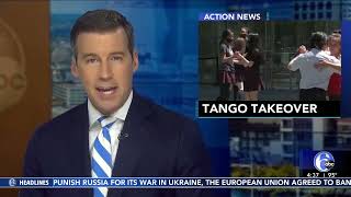 6abc covered the "Tango Takeover" of Comcast Plaza