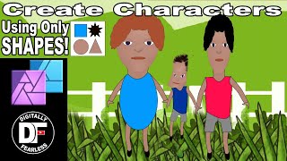 Characters Create characters from shapes Affinity Photo tutorial. Works with Affinity Design