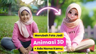 🔴RAHASIA! Merubah Foto menjadi Karakter Animasi 3D menggunakan HP || Tutorial AI untuk Pemula