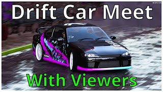 Forza Horizon 5 Drift Car Meet WITH VIEWERS! (Street Drifting, Tandems, Drift edit, & Photoshoot)