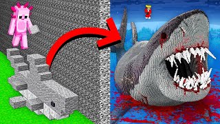 I Cheated With MEGLAODON SHARK in Minecraft Build Battle!