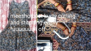 stylish trending kurty cutting and stitching #full #cuttingandstitching  #meesho #kurtycutting