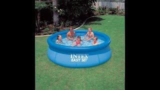 244cm 76cm blue above ground swimming pool family pool