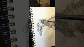 Pencil Drawing Alien Creature Dinosaur Monster Predator 4 of 4 #alien #aliens #pencildrawing #pencil