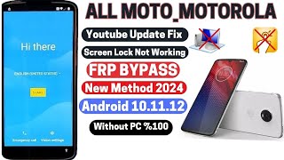 All Moto FRP Bypass 2024 Youtube Update Fix Google Account Bypass All Android New Trick Without pc