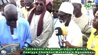 Cérémonie de pose prémière pierre Zawiyah Cheikh Makhfou à Ngoumba KhadriyaTV