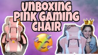 Unboxing My Pink Gaming Chair (Yilidiji) || Teacher Jenny