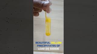 YELLOW PRECIPITATES OF LEAD (II) IODIDE | PRECIPITATION REACTION CHEMISTRY