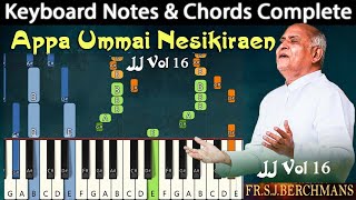 Appa Ummai Naesikkiraen Keyboard Notes & Chords | அப்பா உம்மை நேசிக்கிறேன் | Berchmans JJ Vol 16