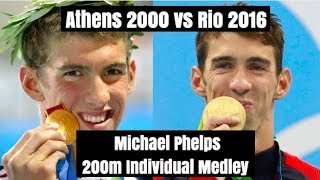 Michael Phelps 200m IM: Athens 2004 vs Rio 2016