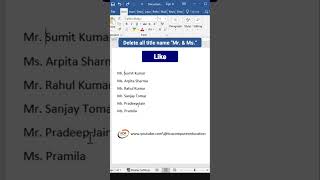 MS Word Pro trick: columnar selection in MS Word #shorts #shortsvideo