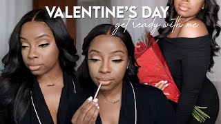 valentine’s day date night grwm | hair, makeup, outfit + fragrance | Abiola K.