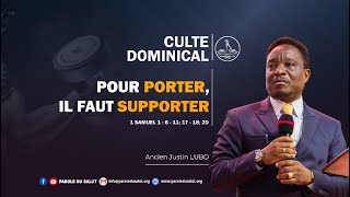 Culte dominical du 20-10-2024 | Ancien Justin LUBO | Pour porter, Il faut supporter