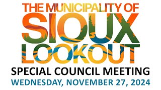 Special Council Meeting of Wednesday, November 27, 2024