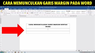 cara memunculkan garis tepi pada microsoft word