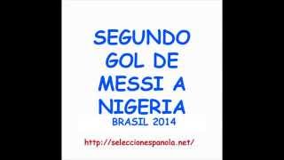 Gol de Messi de tiro libre de falta directa a Nigeria Brasil 2014