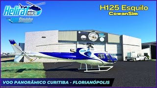 MSFS 2020 I HELIRAF Aviação I Voo Panorâmico saindo de Curitiba com destino a Florianópolis !!! H125