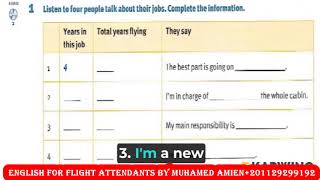 English for Flight Attendant Audio 2 Exercise1|Muhamed Amien