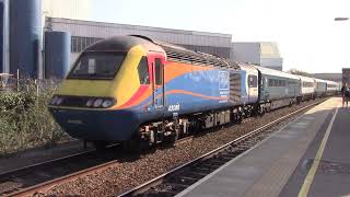 DATS HST 43054 with 43066 - 5Q43 Loughborough Brush to Nottingham, at Loughborough - 26th March 2022