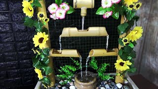 DIY-BAMBOO WATER FOUNTAIN/How to Make Fountain at Home