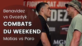 Combats du Weekend Benavidez vs Gvozdyk (Kevin Lele Sadjo vs Durval Elias Palacio)