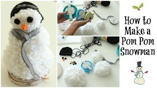 How to Make a Pom Pom Snowman